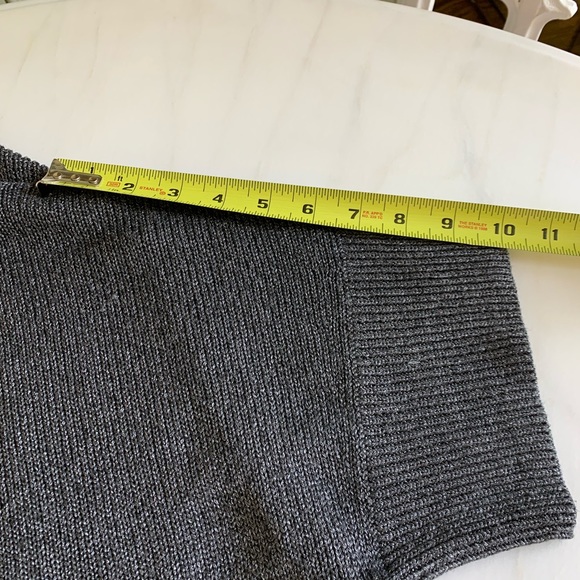 *SOLD* Banana Republic Heritage Metallic Open Cardigan Gray Sz S - Picture 6 of 8